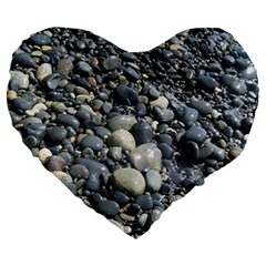 Pebbles Large 19  Premium Heart Shape Cushions by trendistuff