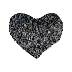 Pebble Beach Standard 16  Premium Flano Heart Shape Cushions