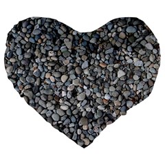 Pebble Beach Large 19  Premium Flano Heart Shape Cushions