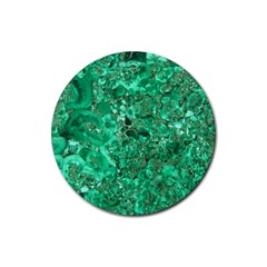 Marble Green Rubber Round Coaster (4 Pack) 