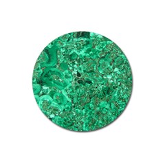 Marble Green Magnet 3  (round) by trendistuff