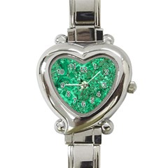 Marble Green Heart Italian Charm Watch by trendistuff