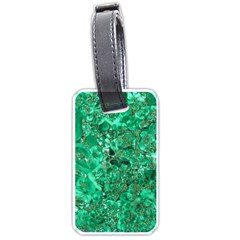 Marble Green Luggage Tags (one Side) 