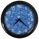 MARBLE BLUE Wall Clocks (Black)