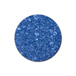 MARBLE BLUE Rubber Coaster (Round) 