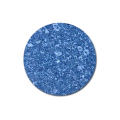 Marble Blue Magnet 3  (round) by trendistuff