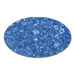 MARBLE BLUE Oval Magnet