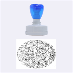 MARBLE BLUE Rubber Oval Stamps