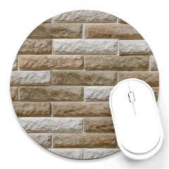 Light Brick Wall Round Mousepads by trendistuff