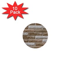 Light Brick Wall 1  Mini Buttons (10 Pack)  by trendistuff