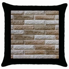 Light Brick Wall Throw Pillow Cases (black) by trendistuff