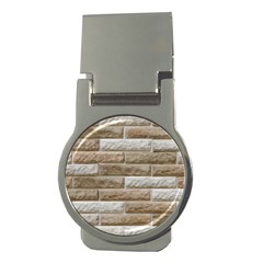 Light Brick Wall Money Clips (round)  by trendistuff