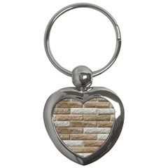 Light Brick Wall Key Chains (heart)  by trendistuff