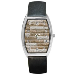 Light Brick Wall Barrel Metal Watches