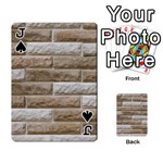 LIGHT BRICK WALL Playing Cards 54 Designs  Front - SpadeJ