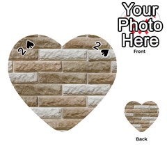 Light Brick Wall Playing Cards 54 (heart)  by trendistuff