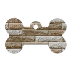 Light Brick Wall Dog Tag Bone (one Side)