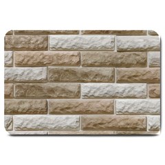 Light Brick Wall Large Doormat  by trendistuff