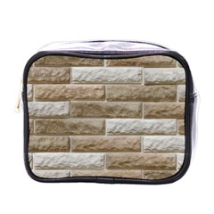 Light Brick Wall Mini Toiletries Bags by trendistuff