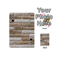 Light Brick Wall Playing Cards 54 (mini)  by trendistuff