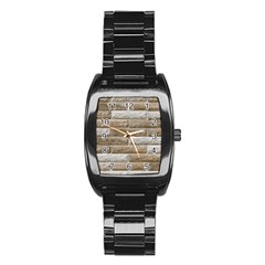 Light Brick Wall Stainless Steel Barrel Watch