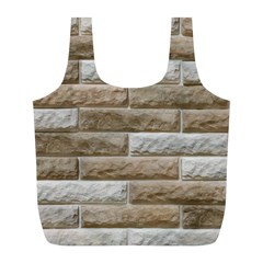 Light Brick Wall Full Print Recycle Bags (l) 