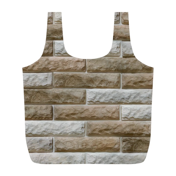 LIGHT BRICK WALL Full Print Recycle Bags (L) 