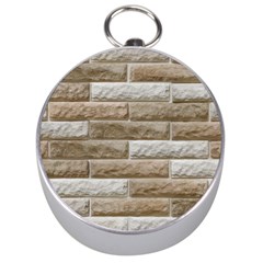 Light Brick Wall Silver Compasses by trendistuff