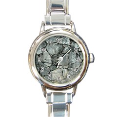 Grey Stone Pile Round Italian Charm Watches by trendistuff