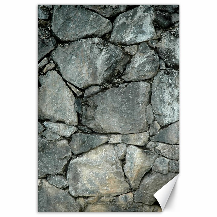 GREY STONE PILE Canvas 12  x 18  