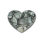 GREY STONE PILE Rubber Coaster (Heart)  Front