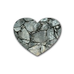 Grey Stone Pile Heart Coaster (4 Pack) 