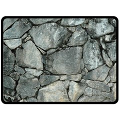 Grey Stone Pile Fleece Blanket (large) 