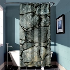 Grey Stone Pile Shower Curtain 36  X 72  (stall) 