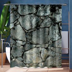 Grey Stone Pile Shower Curtain 60  X 72  (medium)  by trendistuff