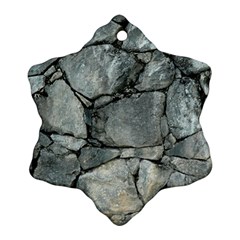 Grey Stone Pile Snowflake Ornament (2-side) by trendistuff