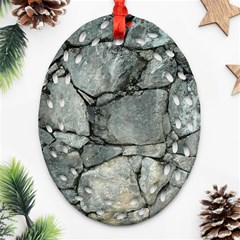 Grey Stone Pile Oval Filigree Ornament (2-side) 