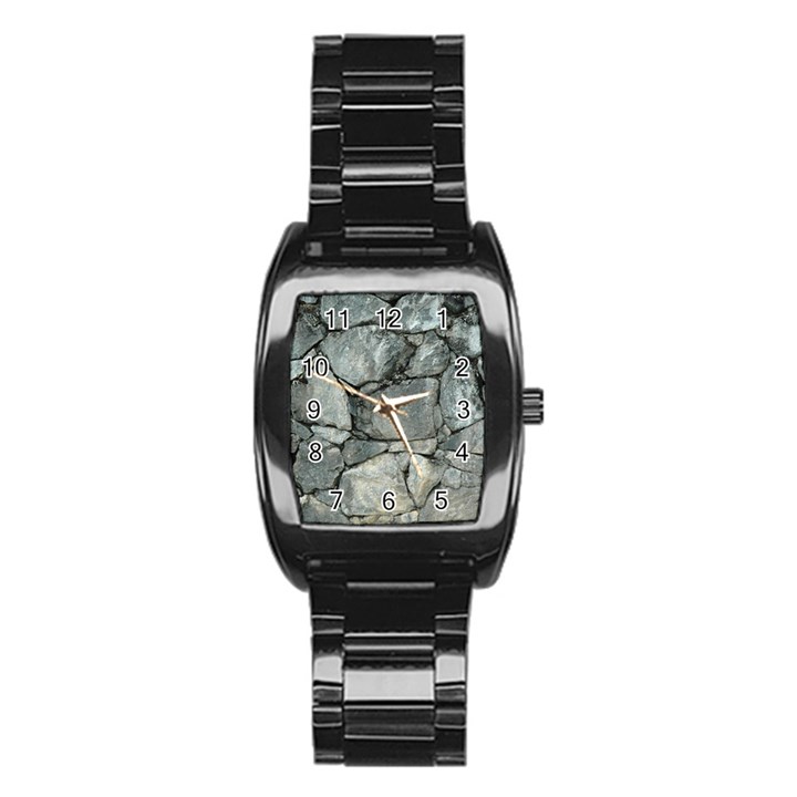 GREY STONE PILE Stainless Steel Barrel Watch