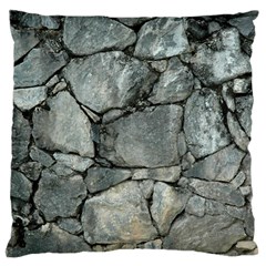 Grey Stone Pile Large Flano Cushion Cases (two Sides) 