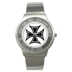 Iron Cross Stainless Steel Watch (slim) by ColoradoHighCountry