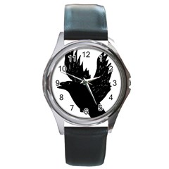 Crow Round Metal Watches