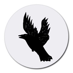 Crow Round Mousepads by JDDesigns