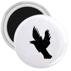 Crow 3  Button Magnet