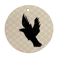 Crow Ornament (round)  by JDDesigns