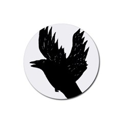 Crow Rubber Coaster (round)  by JDDesigns