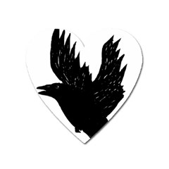 Crow Heart Magnet by JDDesigns