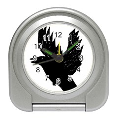 Crow Travel Alarm Clocks by JDDesigns