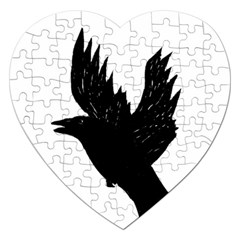 Crow Jigsaw Puzzle (heart) by JDDesigns