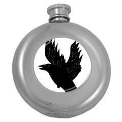 Crow Round Hip Flask (5 Oz)