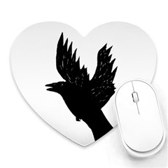 Crow Heart Mousepads